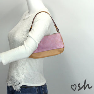 Coach Pink Signature Demi Shoulder Bag Purse #6094
